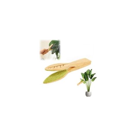 Cepillo para limpiar hojas, cepillo para limpiar hojas de plantas, pinzas multifuncionales para limpiar hojas, cepillo natural para limpiar plantas, para plantas y hojas - Crezuo