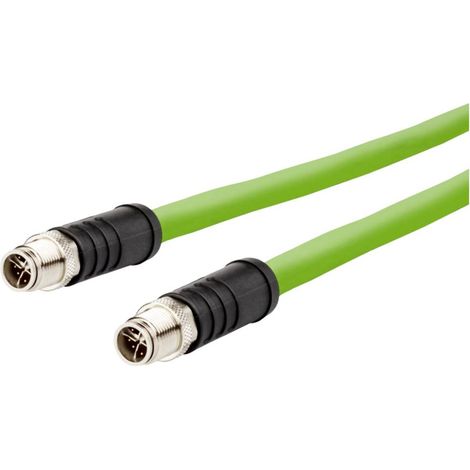 Metz Connect 142M6X11020 M12 Câble réseau, câble patch CAT 6a SF/UTP 2.00 m vert gaine PUR, résistan (1/3)