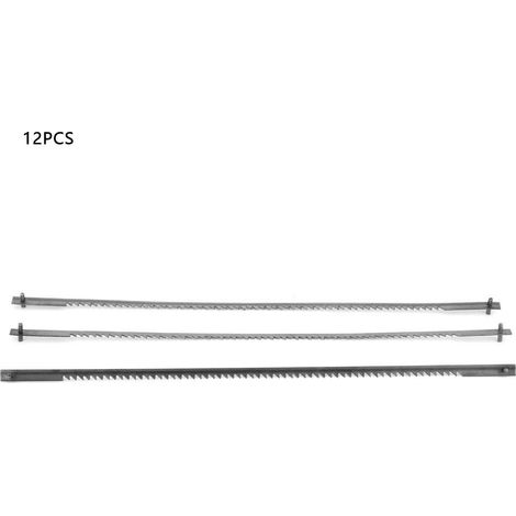 Lames de scie sauteuse 12 pièces, 15 dents, acier au carbone haute dureté, pour la coupe du bois et du métal, 132 mm