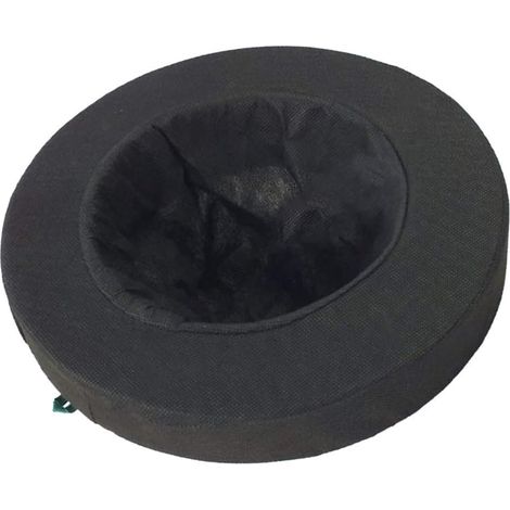 1 Panier flottant, diamètre 25 cm, noir, tissu non tissé et éponge, pour étangs, jardins et fontaines (1/4)