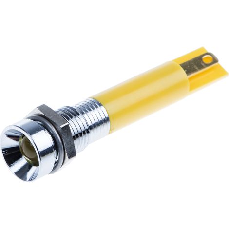 Voyant LED clignotante Jaune RS PRO, dia. 8mm, 24V c.c. ( Prix pour 1 )