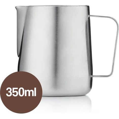 Pot à lait moussant – 350 ml – Argent – Barista – Acier inoxydable – Mousse de lait (1/5)