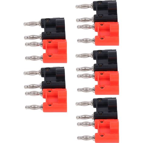 Lot de 5 prises bananes doubles en laiton PE sans soudure pour lanterne, équipement électronique et camping-car.