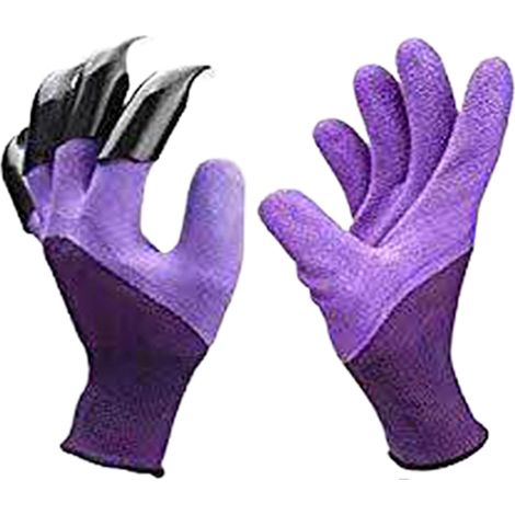 2 paires Gants de jardin à griffes, imperméables et respirants, résistants aux perforations, pour creuser et planter, taille unique (1/5)