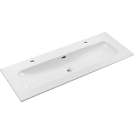 Vasque à encastrer en céramique - L 120 x P 46 cm - Fly - Livraison gratuite