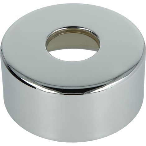 Le Sanitaire – Rosace de siphon – Laiton chromé – Ø intérieur 32 mm – Ø extérieur 90 mm – Hauteur 40 mm – Pour recouvrir pénétrations tuyaux