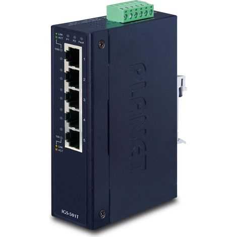 Planet IP30 Slim tipo 5-P Industrial, IGS-501T