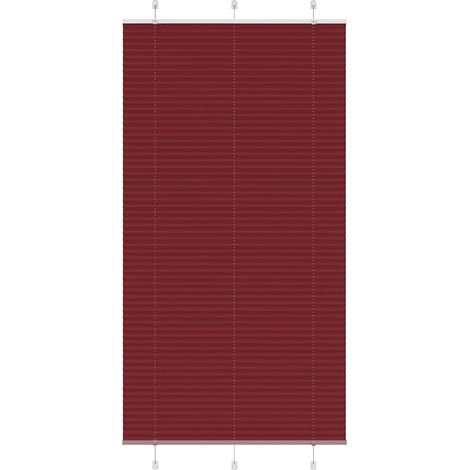Plissee Bordeauxrot 110x200 cm Stoffbreite 109,4 cm Polyester