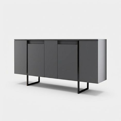 Sideboard 4 Türen mit Regalen B160 cm - LUXE