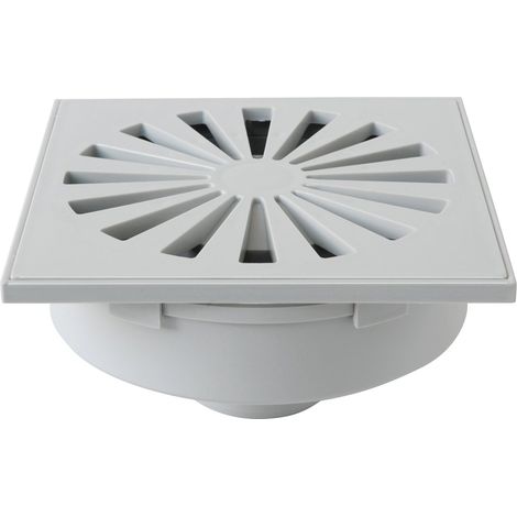 First Plast CHABSV1540G Chiusino Sifonato in ABS, Grigio, 150x150 mm (1/4)