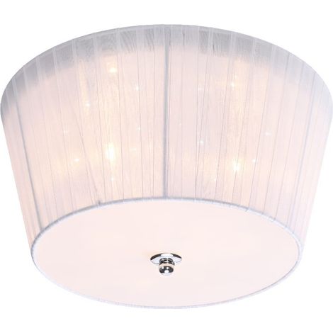 Plafoniera Candellux Camea bianca Ø34,5cm LED 3x tessuto (1/2)