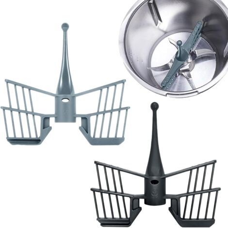 QORVA-Lot de 2,Thermomix Accessoires pour Thermomix TM5 TM6 TM31, Accessoire, Fouet Batteur,Remplacement Pièces de Rechange(Noir, Gris) (1/5)