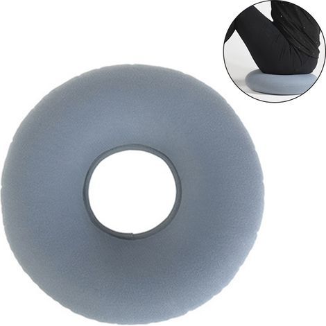 Coussin Gonflable Forme Anneau - Soutien Lombaire pour Hémorroïdes Grossesse Douleur du Coccyx - Usage Intérieur Voiture Bureau - 1 Pièce (1/5)