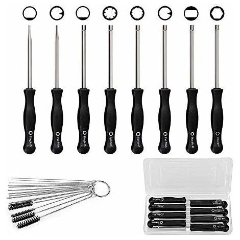 Green Mobility-8 Pcs Tournevis de Réglage de Carburateur ToWinle Tournevis pour Carburateur Nettoyage Moteur Réparation Convient à La Plupart des Moteurs de 2 Cycles (8 pcs tournevis avec boîte&aiguil (1/5)