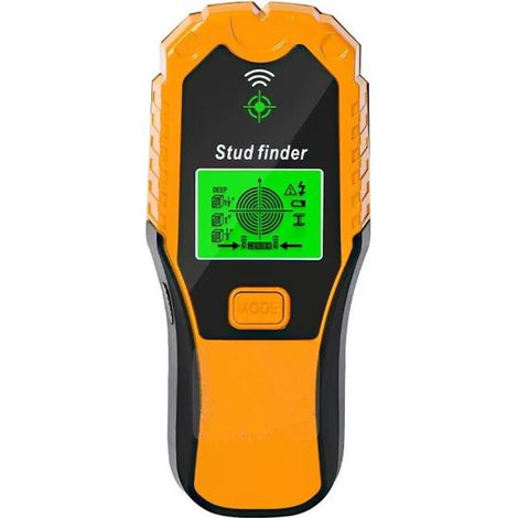 6-in-1-Wandbalkensucher. Präzise Erkennung bis zu 60 mm. LCD-Display mit akustischem Alarm. Für Holz, Metall und Elektrokabel.