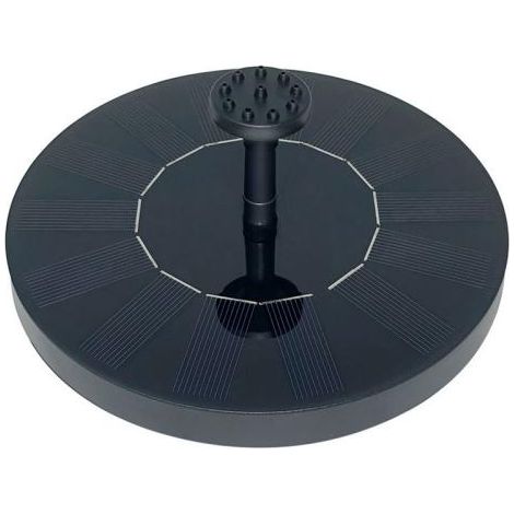Fontaine autonome, pompe à eau électrique solaire, kit de pompe à eau de jardin solaire 1,4 W à panneau solaire (rond), 2 pièces (1/4)