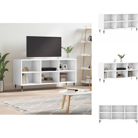 TV-Möbel - Living TV-Schrank Weiß 103,5x30x50 cm Holzwerkstoff (1/5)