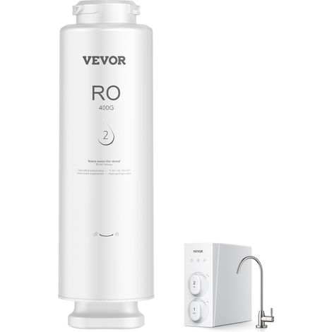 VEVOR Sistema di Osmosi Inversa Filtro di Ricambio per Osmosi Inversa a 9 Stadi da 400 GPD, Cartuccia Filtro RO per Tubo Idraulico Riduce Piombo, Cloro, Ruggine, Sostituzione per Filtro Osmosi