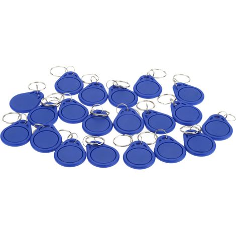 Wiederbeschreibbares RFID-Tag-Set, 20 Stück, Schlüsselanhänger, Kartenzubehör, 125-kHz-Emulation, blaues ABS, Kopierer, Sicherheitskontrolle, Zutrittskontrolle, Klonen, Näherungssensor (1/4)