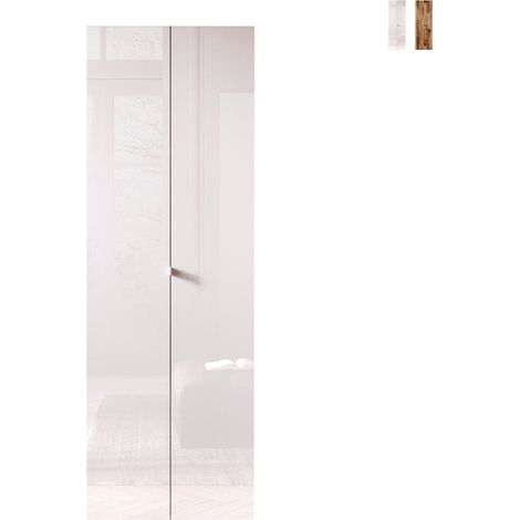 Armadio ufficio soggiorno moderno 2 ante 3 scaffali 63x35x184cm Monts - Bianco (1/5)