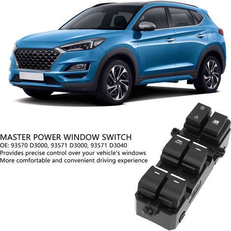 Interrupteur de vitre électrique conducteur, Tucson 2016-2018, 93570 D3000 - Commande Master Premium (1/5)