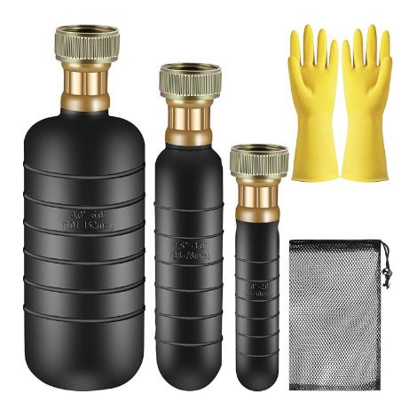 Ensemble de coussins gonflables multi-tailles pour déboucher les canalisations d'évier de cuisine, de baignoire et de douche, et éliminer les bouchons alimentaires.