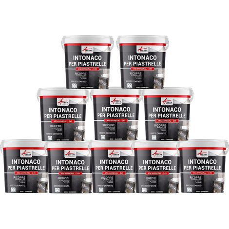 Intonaco per piastrelle del bagno e cucina, su pavimento e pareti - ARCAMINERAL - 10 x 20 kg Carbonio - ARCANE INDUSTRIES