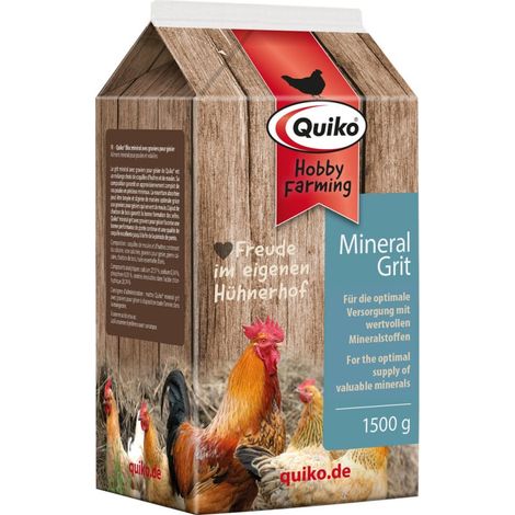 Quiko Hobbyfarming Mineralgrit für Hühner und Geflügel 1,5 kg (1/3)