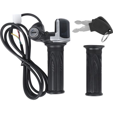 Poignée d'accélérateur multifonction 36V avec indicateur de batterie et verrouillage électrique