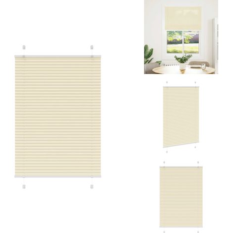 Plissee Creme 90x150 cm Stoffbreite 89,4 cm Polyester - Plissee - Plissees - Faltrollo - Jalousie (1/5)