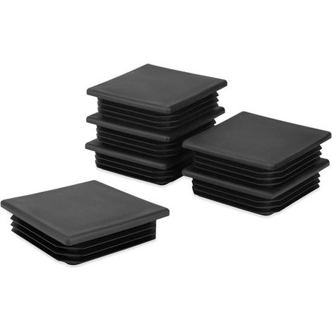 20 piezas de tapones de plástico para extremos de tubo cuadrado de 20 x 20 mm, tapón para tubo cuadrado, tapón de plástico cuadrado (1/5)