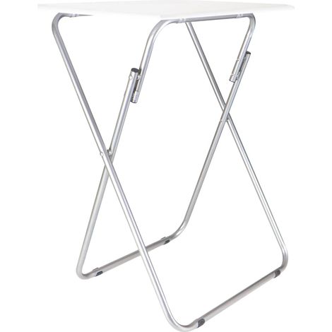Table d'appoint Pliable en MDF avec Pieds métalliques, Peut Supporter jusqu'à 20 kg, idéale pour la Maison ou Le Bureau, 48 x 38 x 66 cm (1/5)