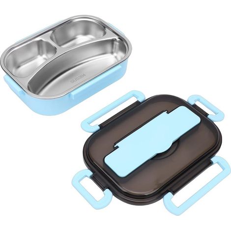 Boîte à bento en acier inoxydable 304 avec ustensiles, lunch (1/5)