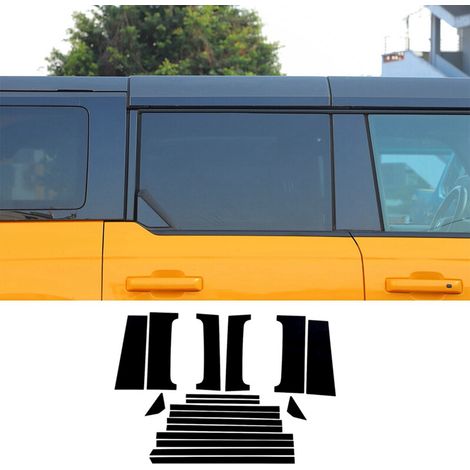 Säulenverkleidungssatz, kratzfeste B-Säulenverkleidung und Fensteraufkleber für Bronco Limousinen der Baujahre 2021-2023.