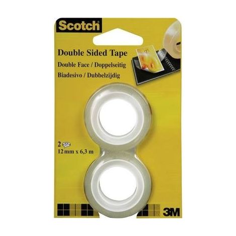 Scotch 665 Nastro adesivo biadesivo trasparente 12 mm