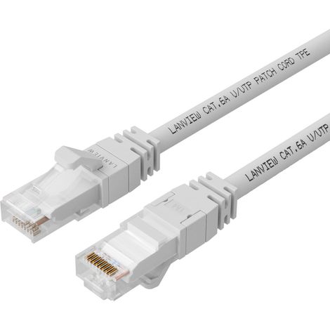 Lanview CAT6A UTP-Kabel 3 m, weiß, LSZH, hohe Flexibilität, LV-UTP6A03W