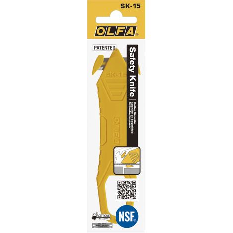 Cortador de seguridad desechable SK-15 con cuchilla oculta OLFA (1/5)
