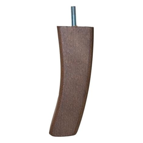 Pata de madera de haya Modelo 17 de 17 cm – Nogal – 1 unidad, recambio para sillones, sofás y muebles