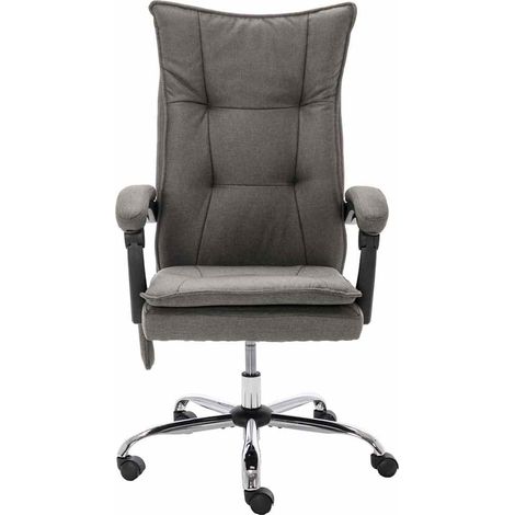 Maison Exclusive - Massage-Bürostuhl Grau Stoff (1/5)