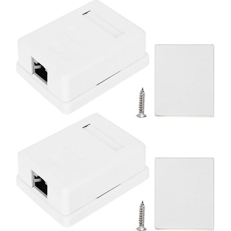 Boîte de Raccordement RJ45 CAT6 Blindée 2 Pièces pour Installation Murale Bureau (1/5)