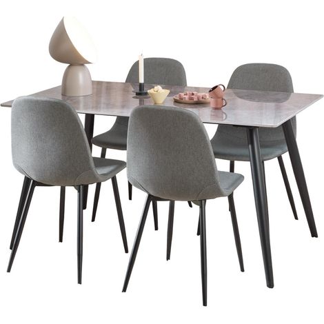 Conjunto de mesas y sillas para comedor Norsica 1014 , 75x80x140cm, Diámetro: 0, Número de asientos: 4, Estilo: Contemporary