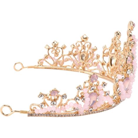 Pink Crystal Crown for Girls, Tiara for Boys and Sparkling Stones (1/5)