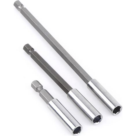 Ej.Life Bithalter Magnetbohrer Set, 3Pcs 1/4" Magnetische Bohrer Sechskantschaft Verlängerung Halter Schraubendreher Bithalter Passen für die meisten Elektroschrauber, Bohrer und Bits (1/5)