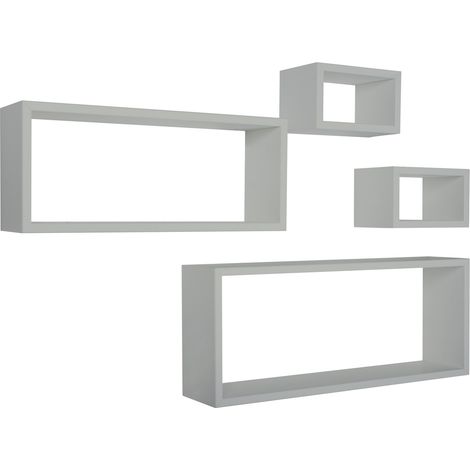 Conjunto de 4 cubos Merlino gris 75x30x15.5 - 60x25x15.5 - 25x15x15.5 cm Sanitec (1/3)
