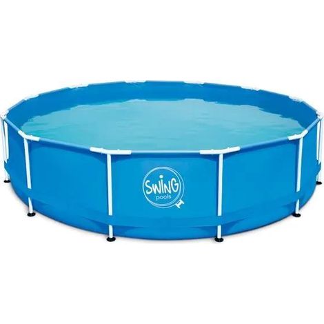Piscina rotonda 100 baby safety blu 305 cm diametro 76 cm altezza