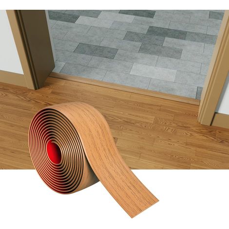 Profilé de transition épais, autocollant, pour relier les espaces du sol, seuil de tapis, carrelage (marron poire, 1 m) (1/5)