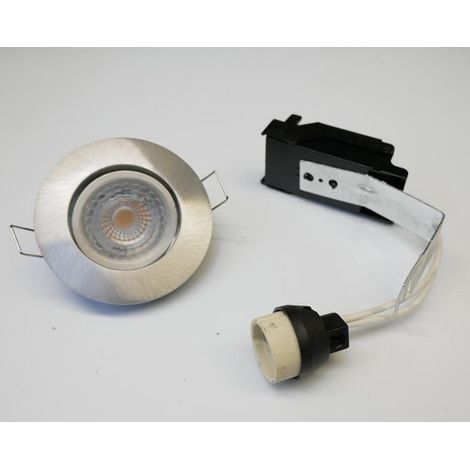 Spot encastré LED rond fixe alu brossé Ø 84mm 6W 3000K 500lm 48° dimmable alim 230V IP20 BE BETTER EUROPOLE