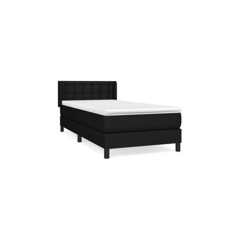 Sommier à lattes de lit et matelas Noir 80x200 Tissu (1/5)