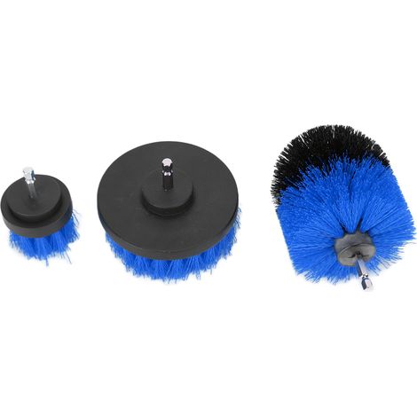 Kit de brosses de nettoyage pour perceuse électrique, comprenant des brosses longues et extensibles (bleu) (1/5)