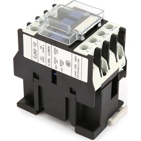 Contacteur sur rail CJX2-1210, contacteur électrique industriel (24 V CA) (1/5)